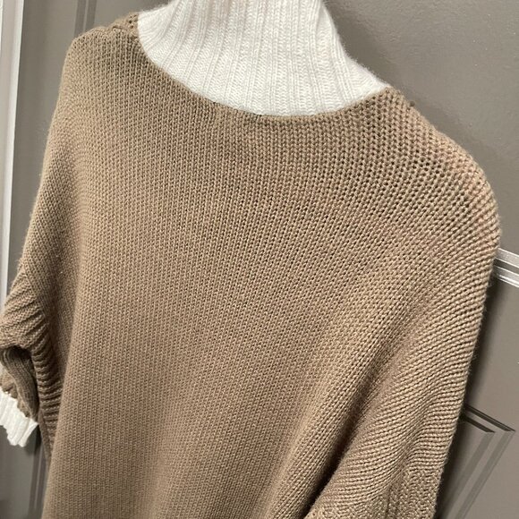 Mersea | The Lisbon Traveler Mock Neck Sweater in Olive/Seasalt - Picture 3 of 8